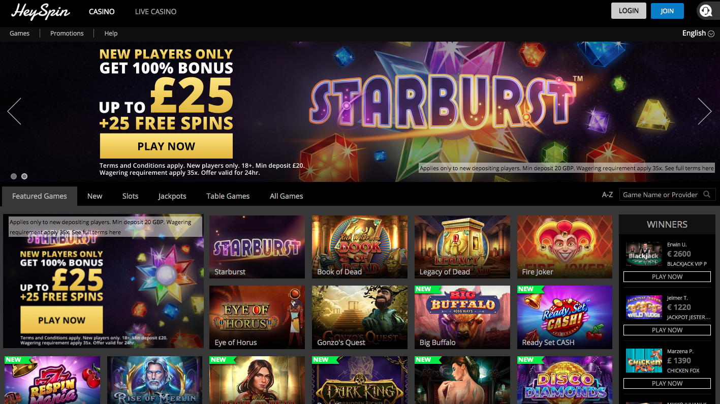 Hey Spin - 1st Class Slots